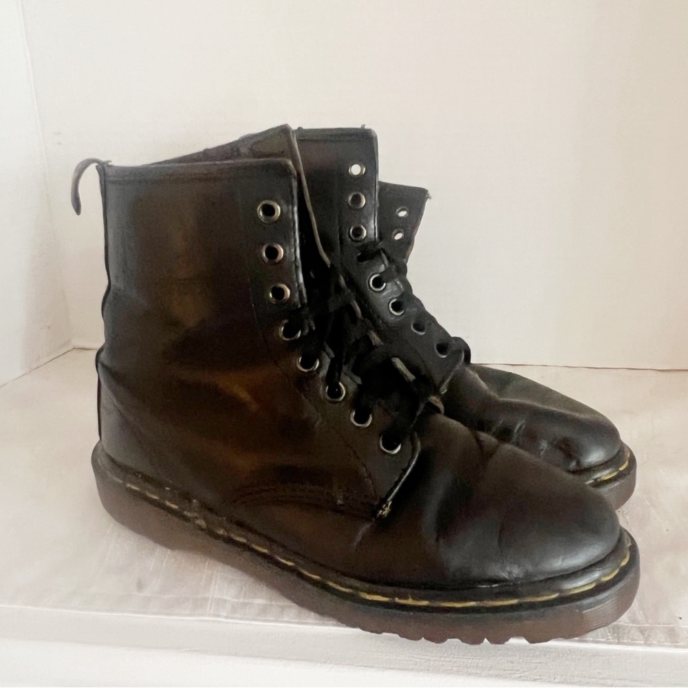 Dr. Martens 1460 VINTAGE MADE IN ENGLAND LACE UP BOOTS Black Sz Womens 8